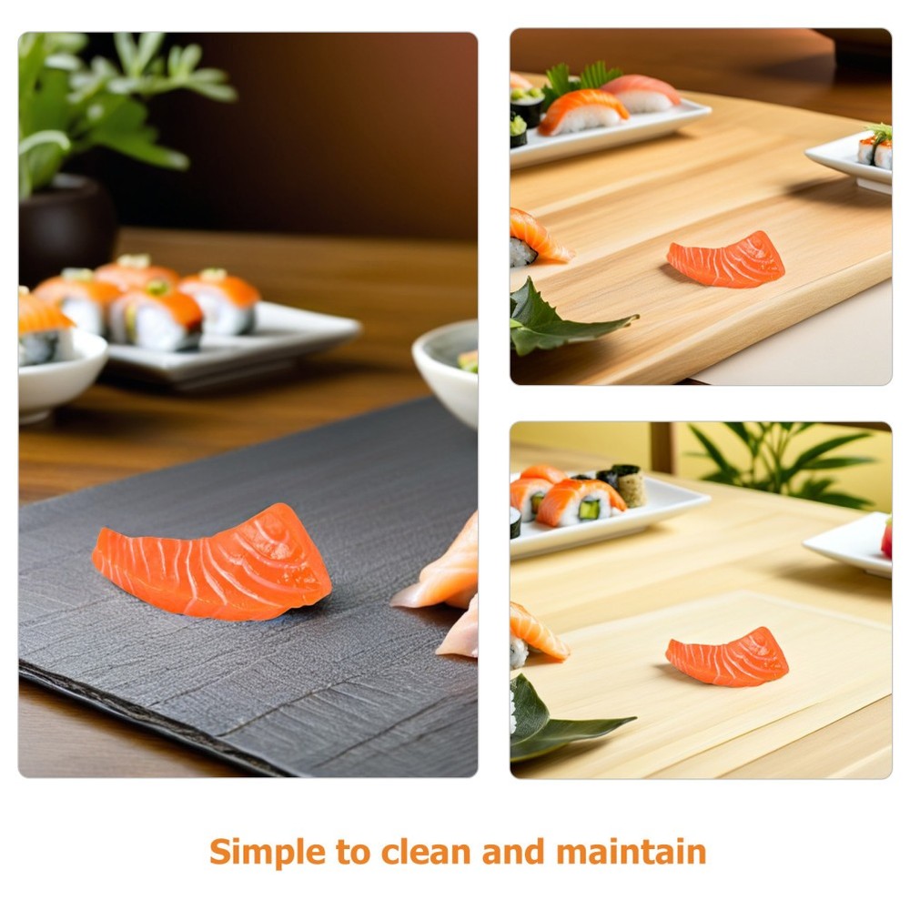 2 Pcs Simulated Salmon Props Artificial Food for Display Fish Models