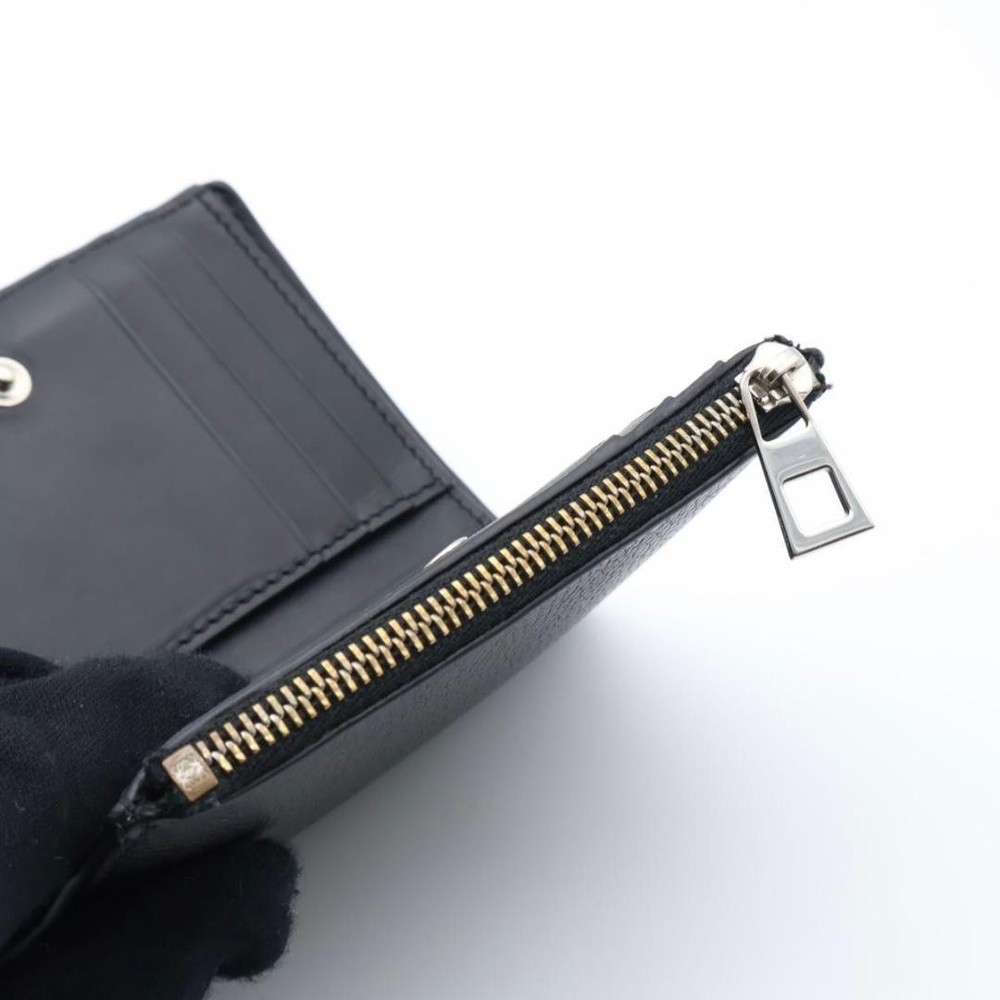 LOEWE Two-Fold Wallet Leather Black Anagram