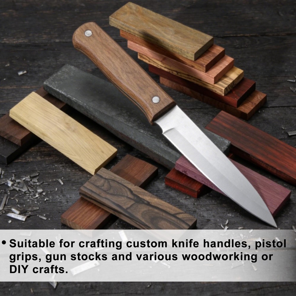 2PCS Knife Handle Material 4.7" × 1.6" × 0.4" Handle Scale, Blackwood