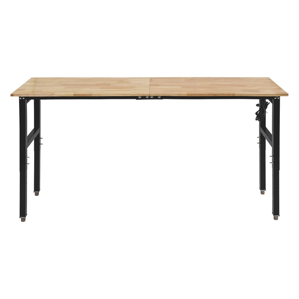 Adjustable Height Workbench Max 2000 lbs Heavy Duty Work Bench W/Power Outlets