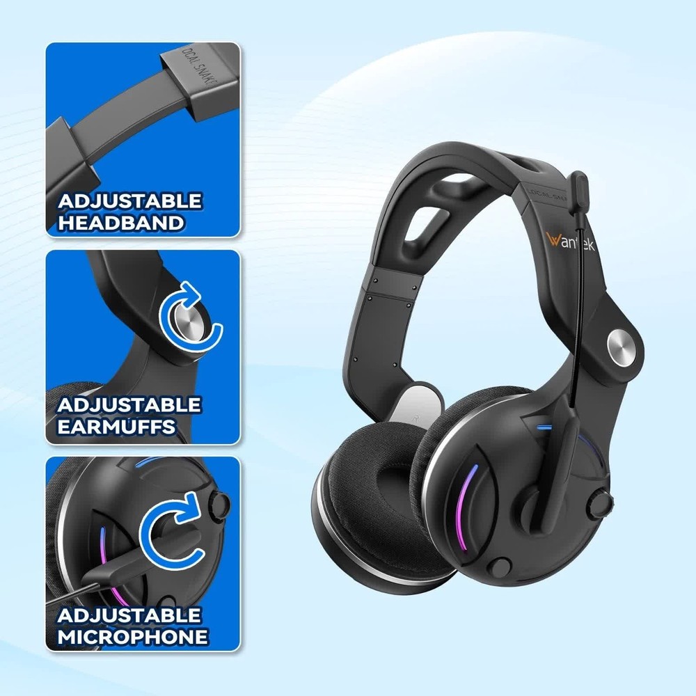 Bluetooth Headset with Microphone Foldable Noise Cancelling Wireless Headphone