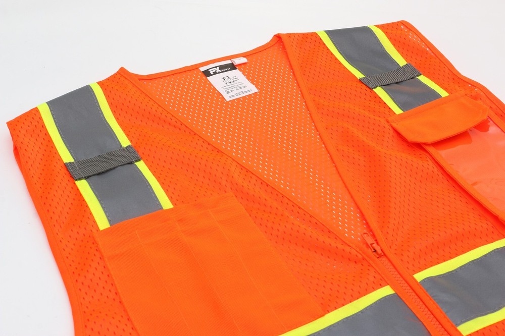 FX HIGH VISIBILITY Surveyor Two Tone Safety Vest Mesh front & Mesh back