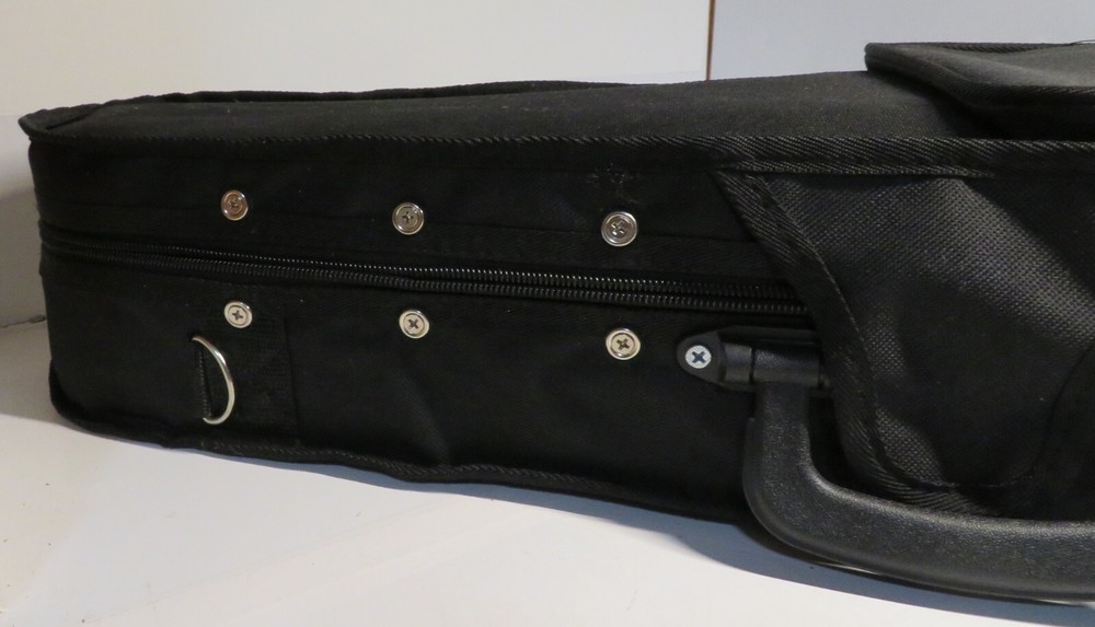 Durable Cloth Fluff Triangle Shape Carry Case Black Lining Violin Fiddle 27" OD