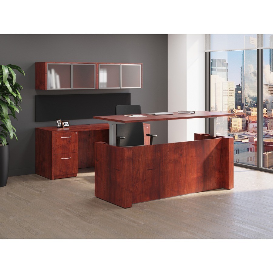 Lorell LLR69435 Credenza Shell 60"x24" Cherry Laminate