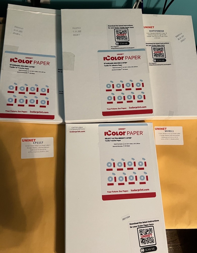 UniNet iColor 560 CMYK White Transfer Printer Software and Paper