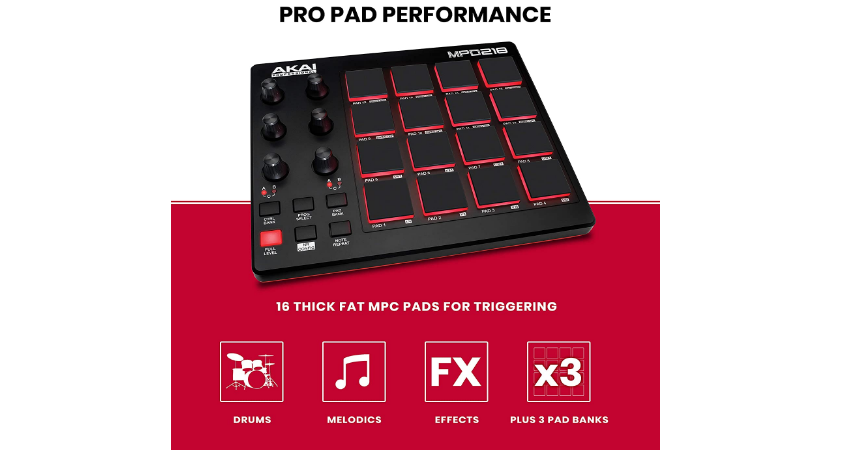 Electric Beat Maker Portable Music Machine Sample Drum Studio Midi DJ Controller