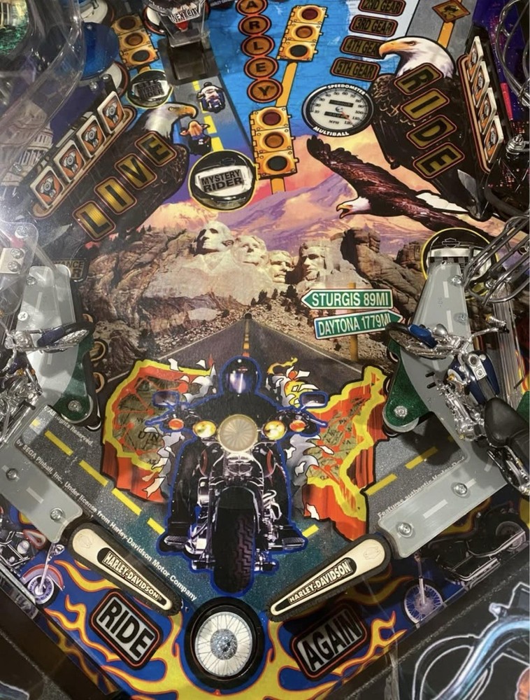 SEGA HARLEY DAVIDSON PINBALL MACHINE GAME