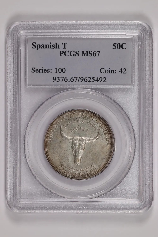 1935 SPANISH TRAIL COMMEMORATIVE HALF DOLLAR PCGS MS67