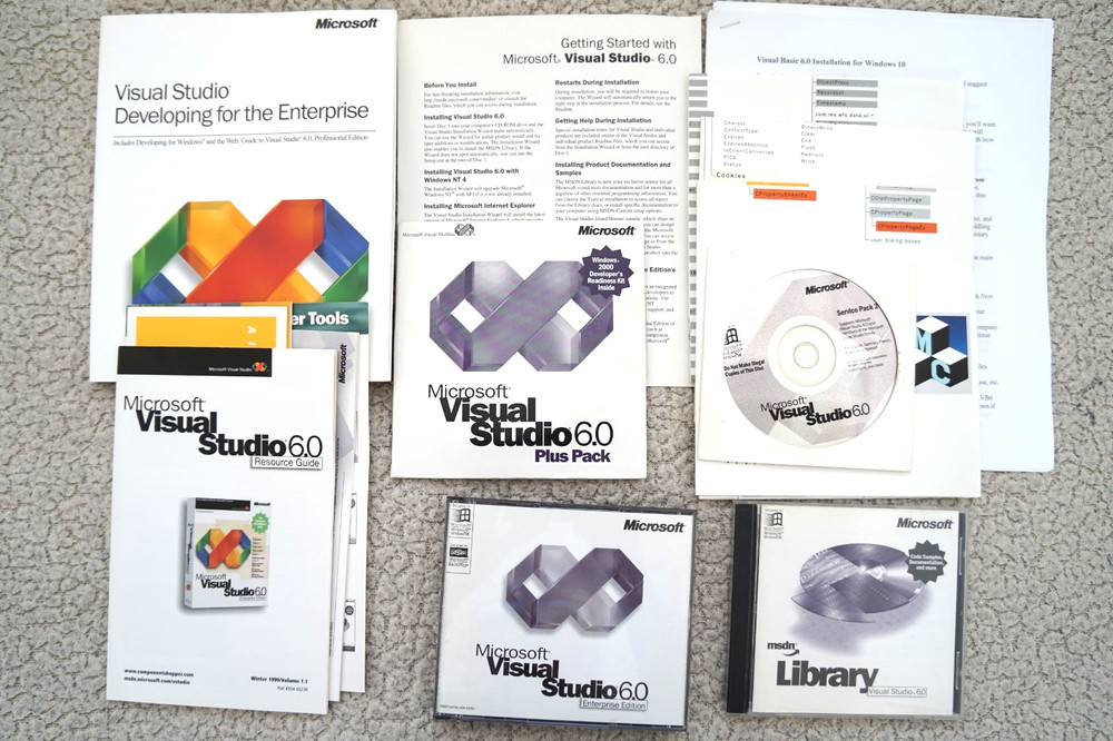Microsoft Visual Studio Enterprise 6.0 6 Windows 95 ~ 11 Retail / 10 CD's KEY #4
