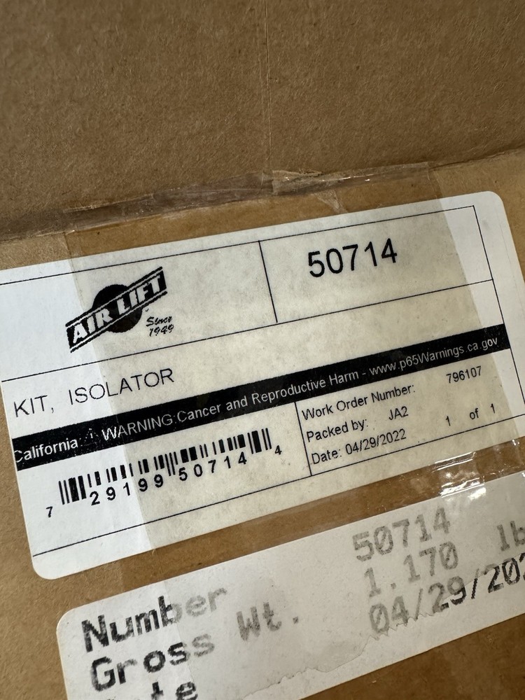 Airlift Performance Air Compressor Isolator Kit 50714