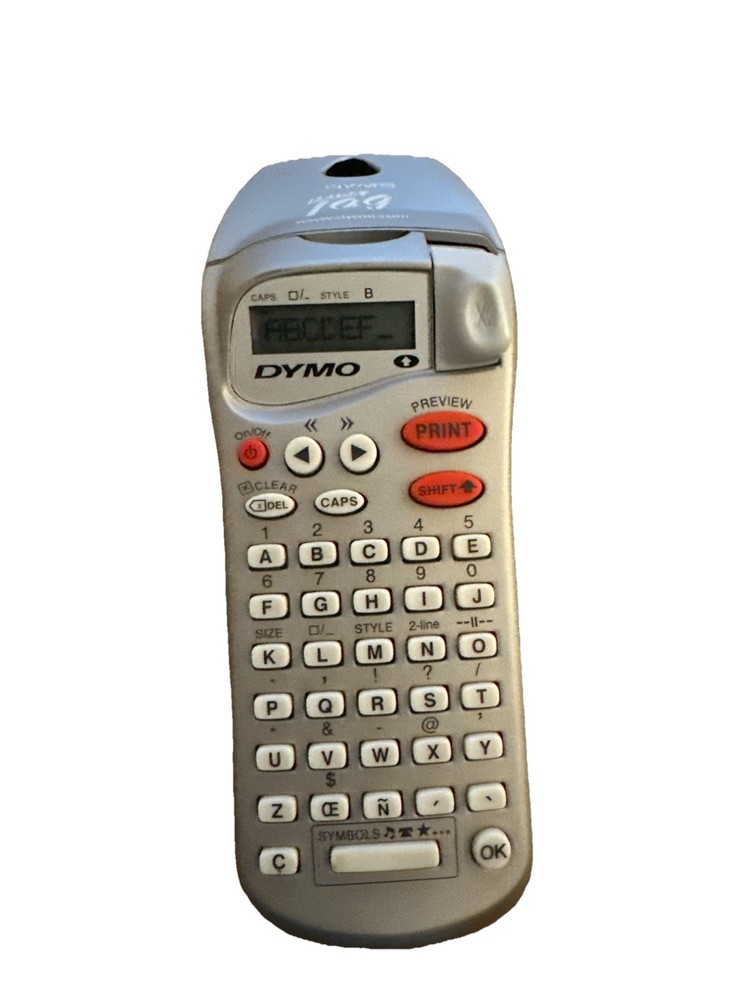 Dymo LETRA Tag Handheld Label Maker Printer - Works - Batteries Not Included