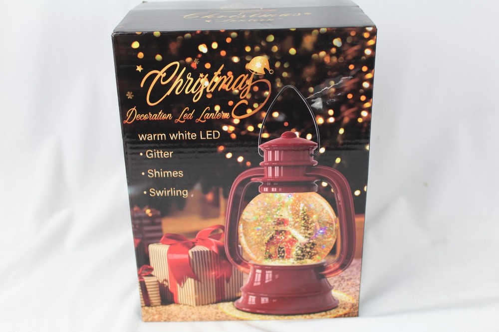 Christmas Snow Globe Lantern, Lighted Water Lantern LED