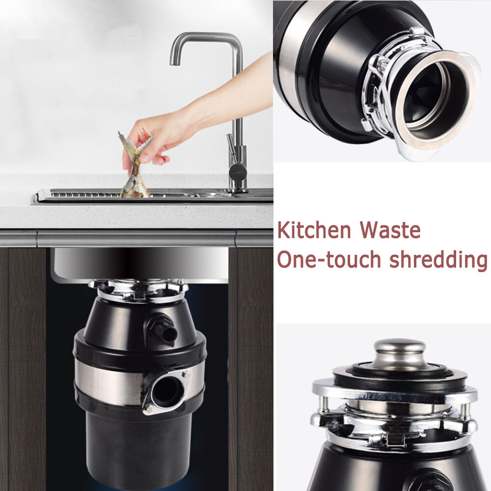 110V Kitchen Food Waste Processor Disposer Garbage Disposal Crusher 1400mL New