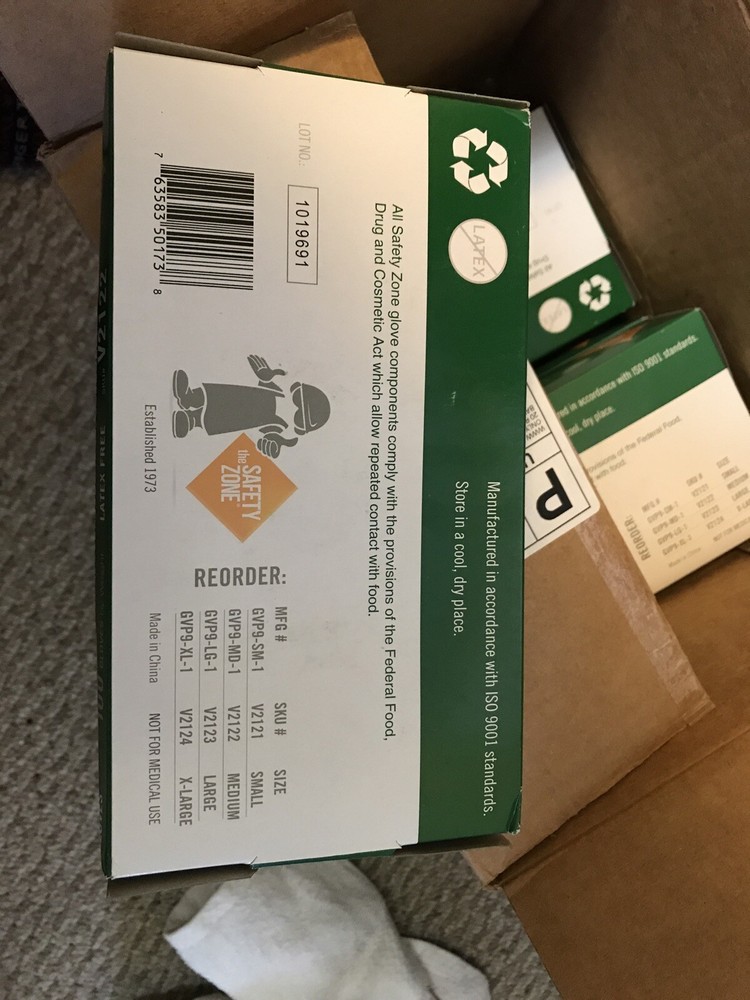 vinyl food service gloves Size Medium