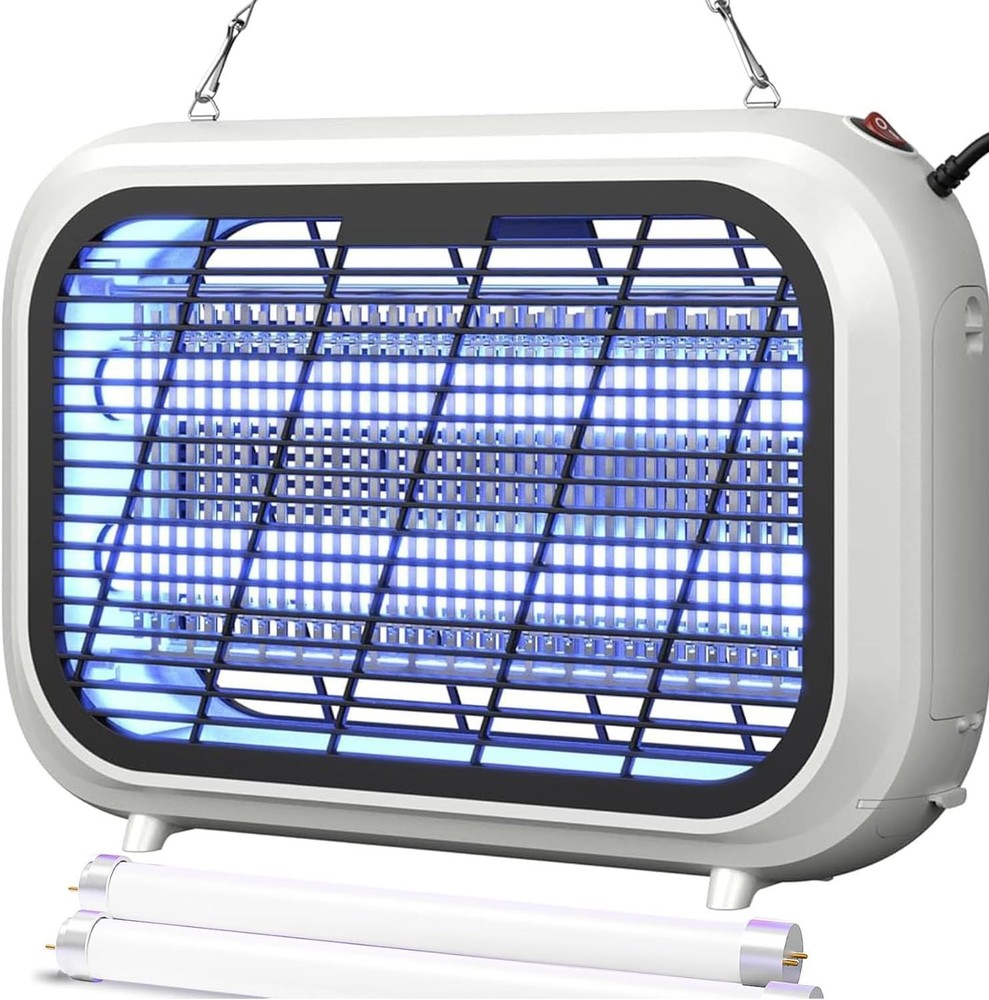 Indoor Electric Bug Zapper, Powerful Fly Zapper with Double-Layer High-Voltage G