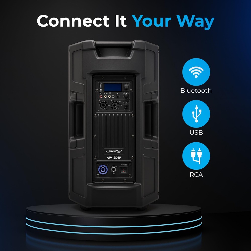 ANTAKIPRO 15-Inch 2-Way Active Loudspeaker - 2000W 4 Ohms Wireless Speaker...