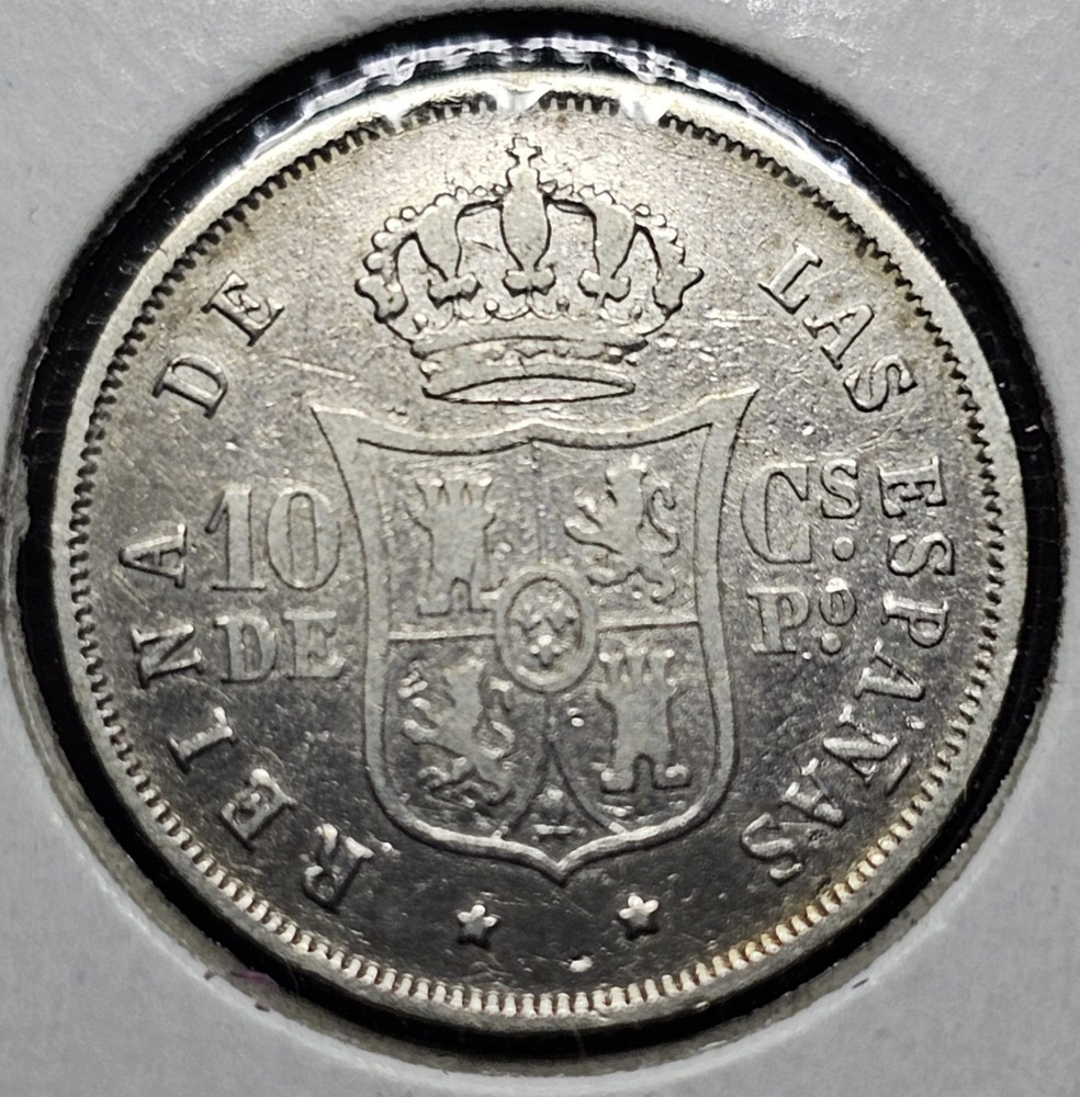 1868 10 Centavos España