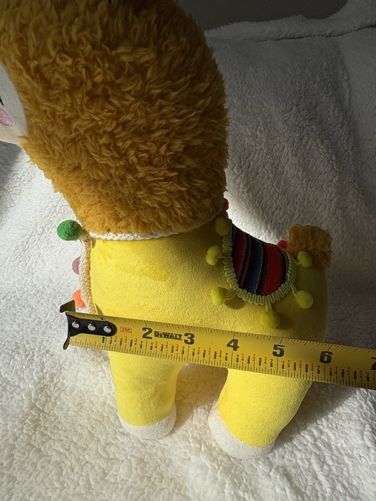 Peruvian Llama Stuff Decorative 12 Inches Tall **YELLOW**