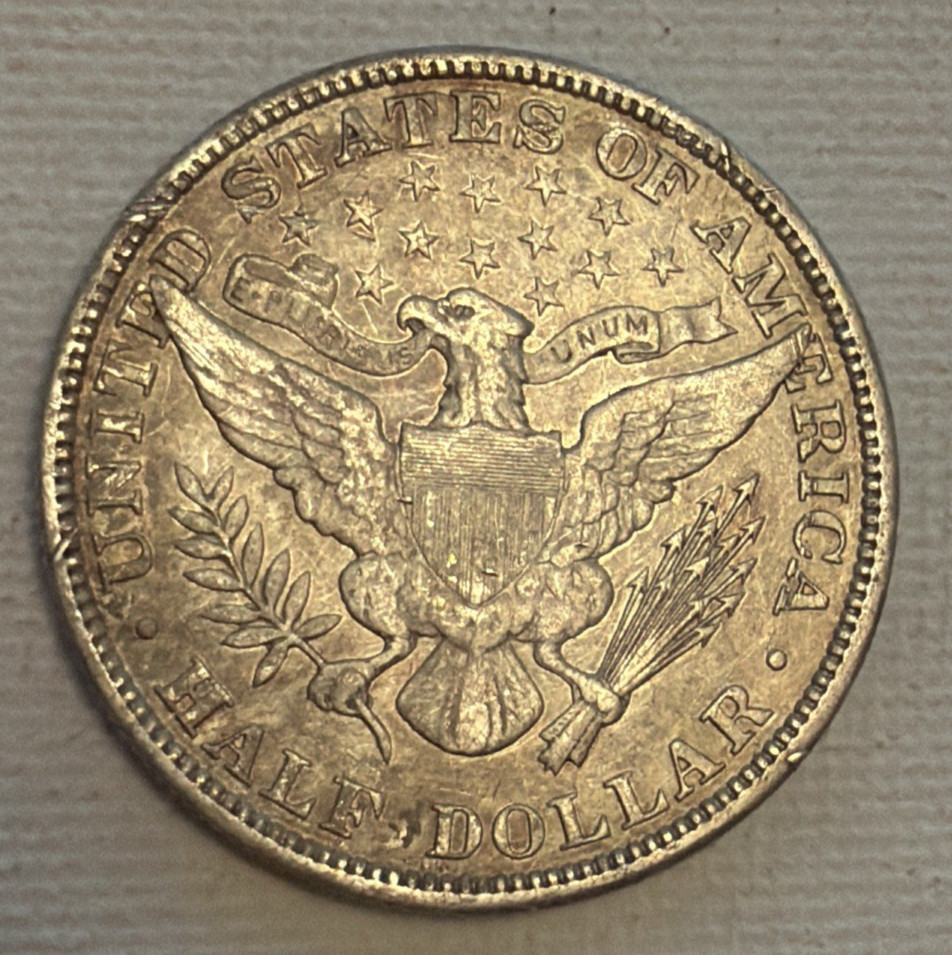 1909 BARBER HALF DOLLAR - VF DETAILS - CLEANED