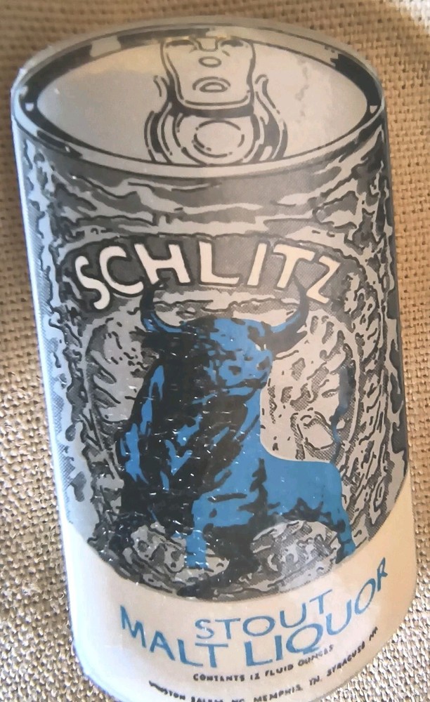 Antique Beer Can Schlitz Pin Advertising Button Pull Tab Top  2" Pin Back RARE