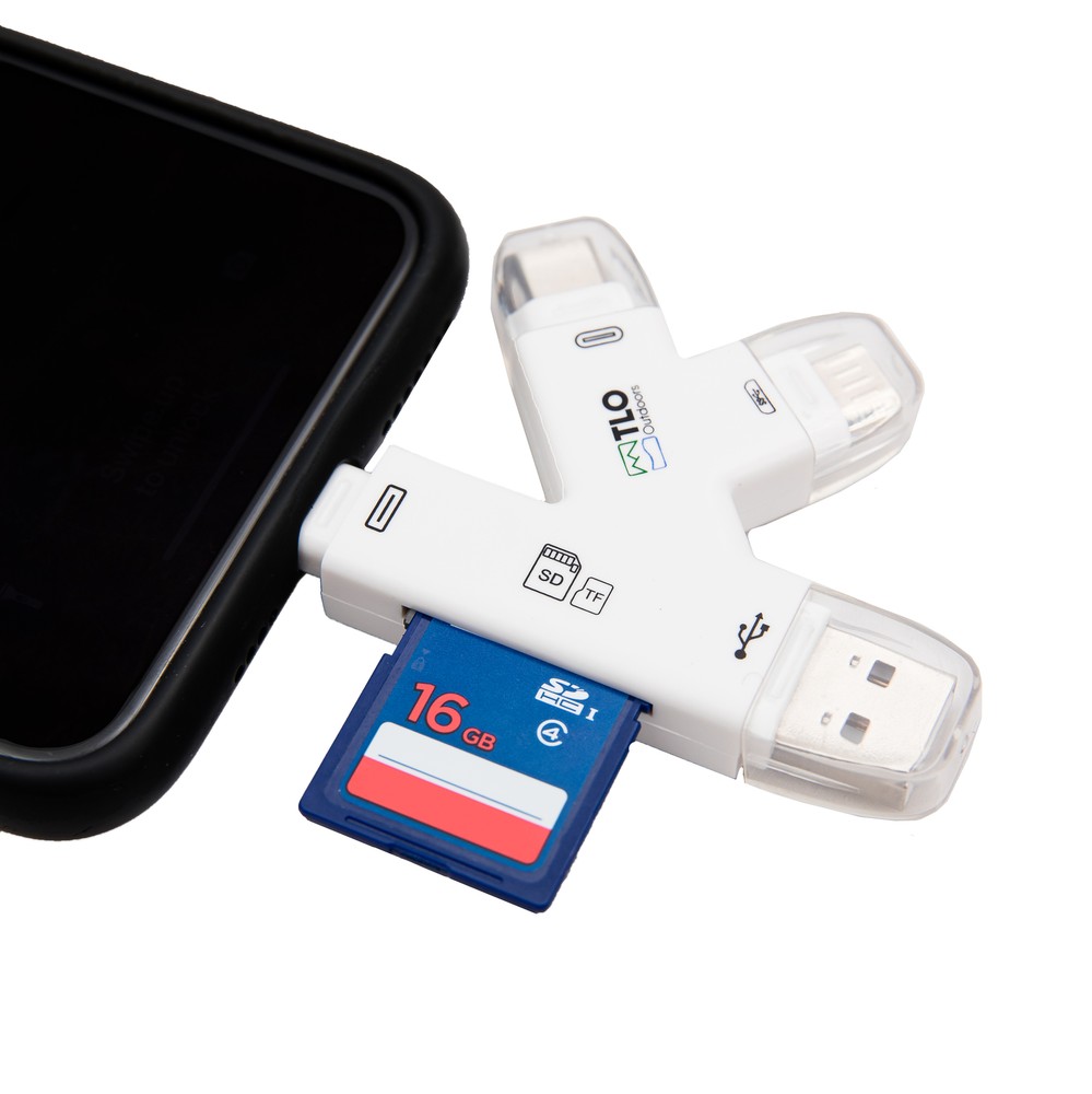 TrophyTracker Trail Camera Memory Card Reader for iPhone/Android, Laptop V3/2020