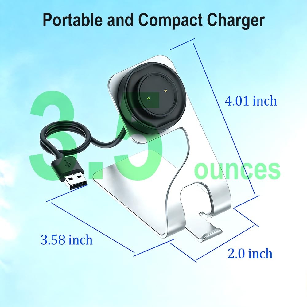 KETOPKIN USB Cable Charging Docks for Amazfit Active,Active Edge,Bip Gray