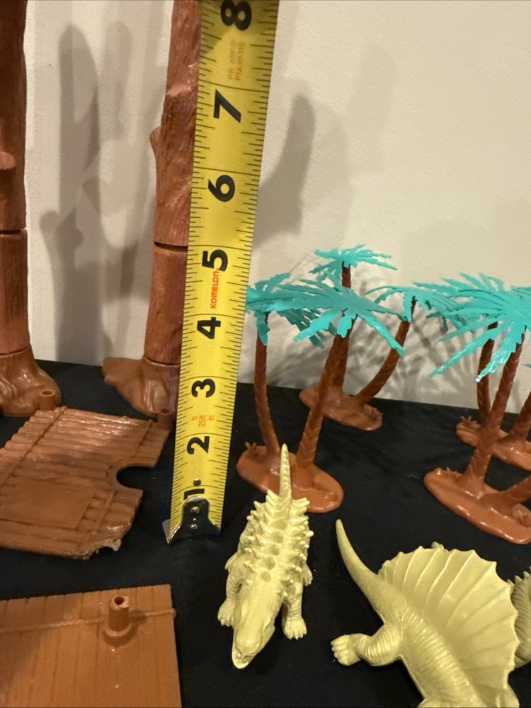 Dinosaur Approximately 37 Figures Plus Trees ( Missing Parts) READ