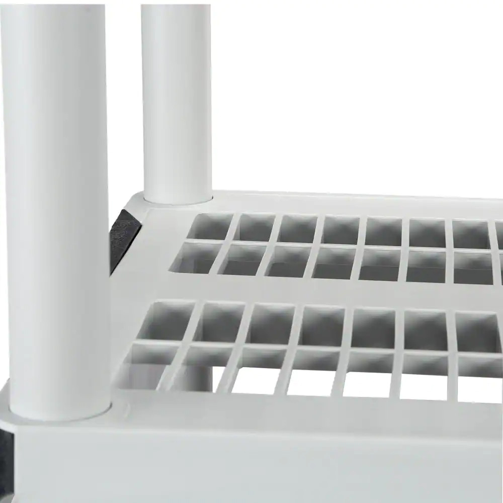 5-Tier Easy Assembly Multi-Purpose Plastic Garage Storage Shelving Unit in Gray