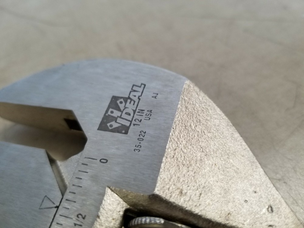 Ideal 35-022 Adjustable Wrench, 12"