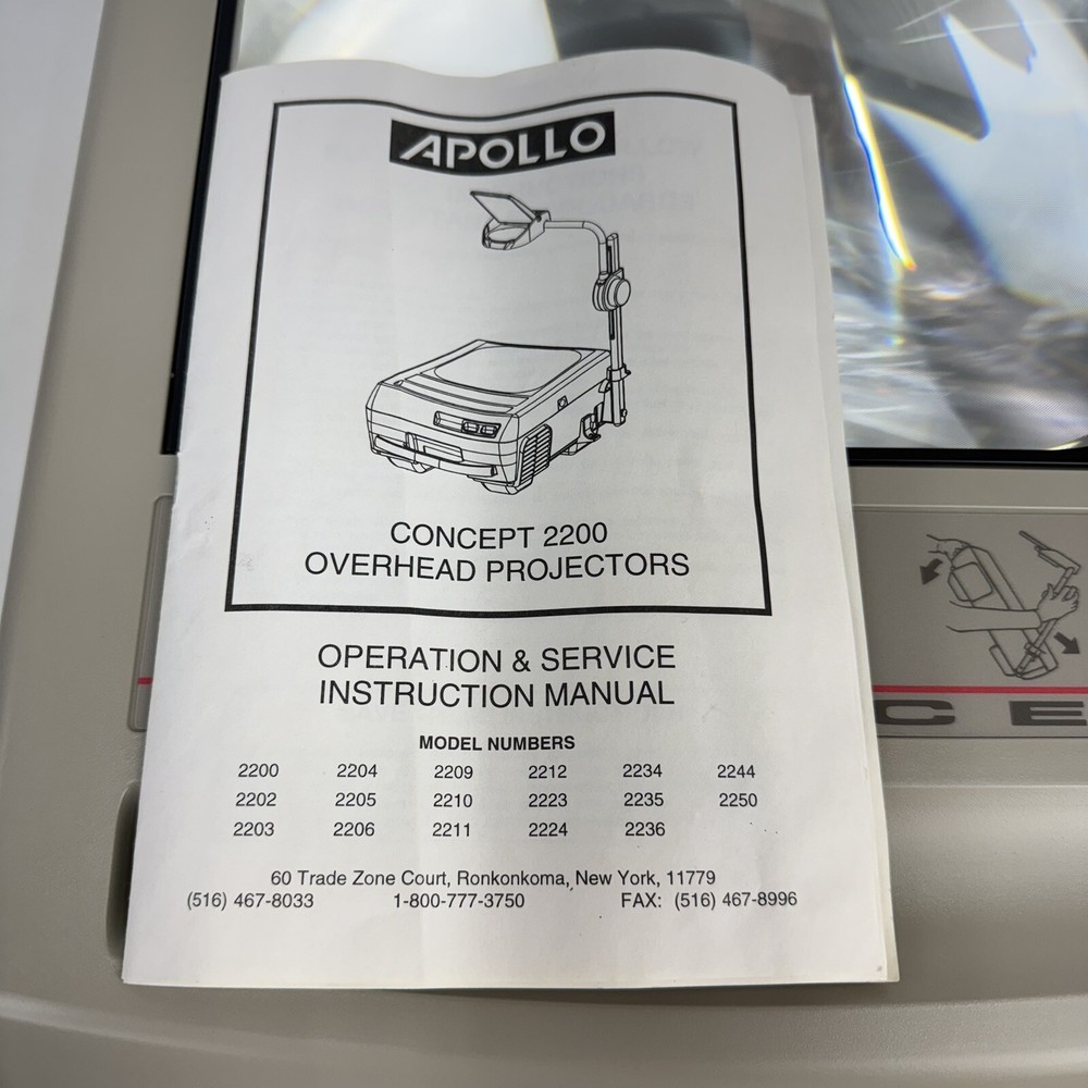 Apollo Concept 2210 Portable Overhead Projector Folding Tested Working