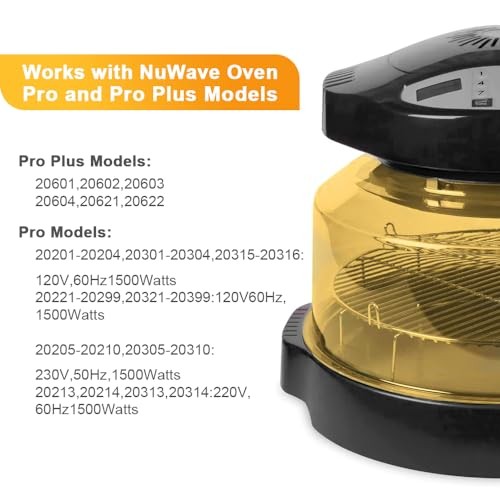 Replacement Power Dome for Nuwave Ovens Pro Plus and Elite, Advanced Amber