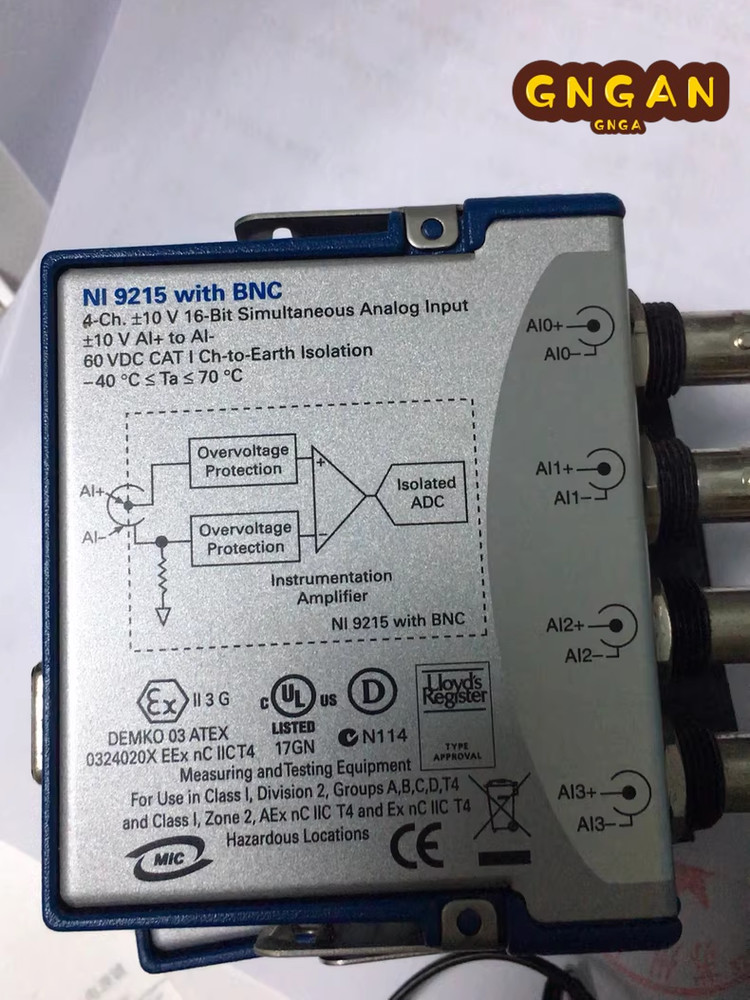 National Instruments NI 9215 cDAQ Analog Input Module BNC, Simultaneous Sampling