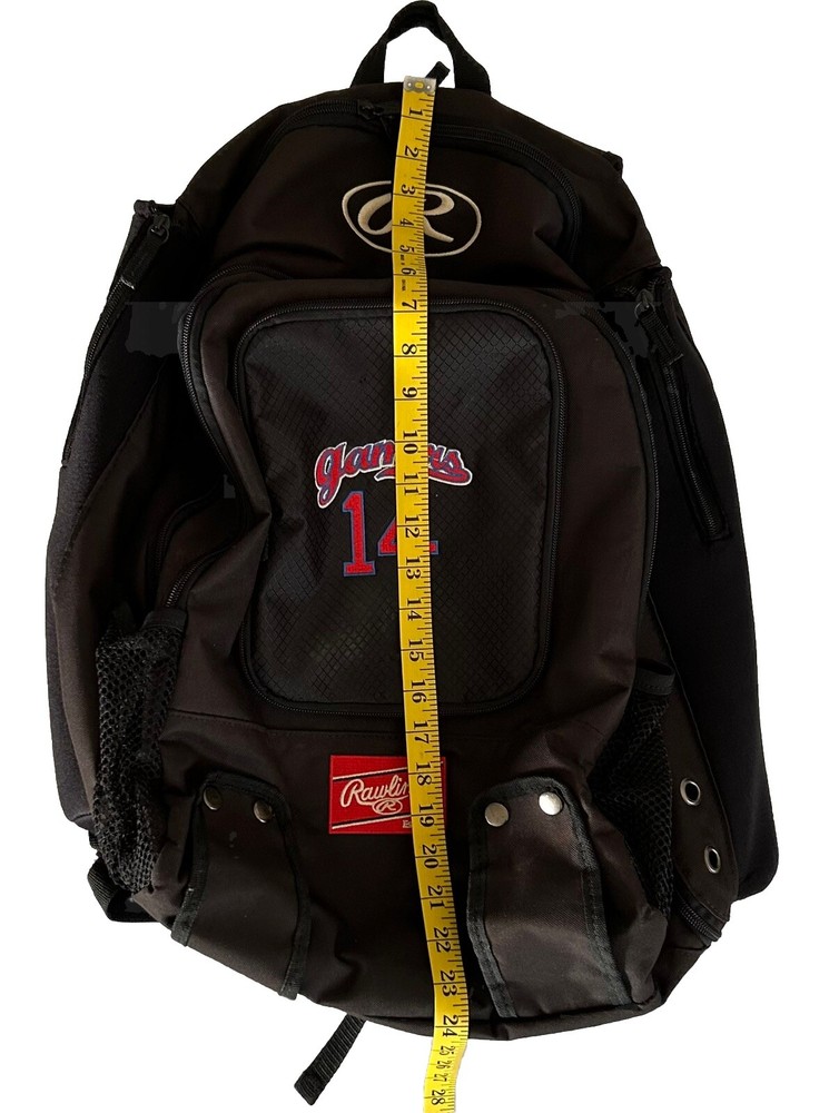 Rawlings Black Large Baseball Backpack Bag