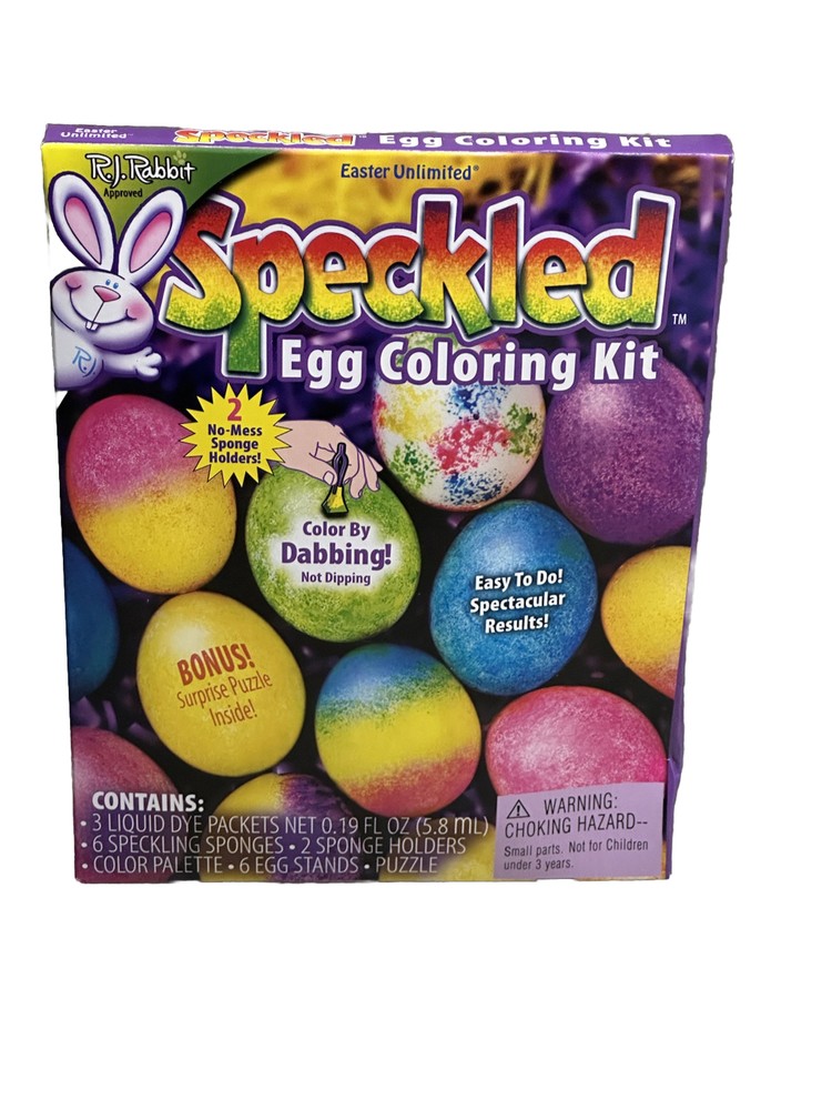 R.j Rabbit Easter Unlimited Egg Coloring Kit NEW