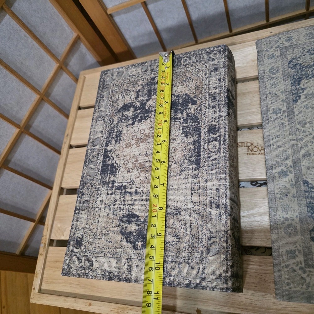 Faux Book Box Set Secret Storage Stash Keepsake Boxes Persian Pattern Distressed