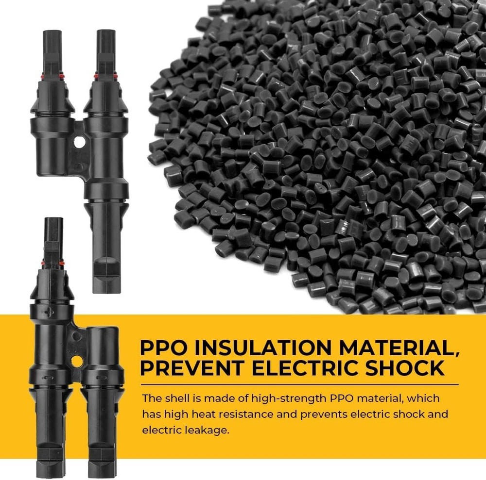 Solar Branch Connectors Y Connector for Parallel Connection Between Solar Pan...