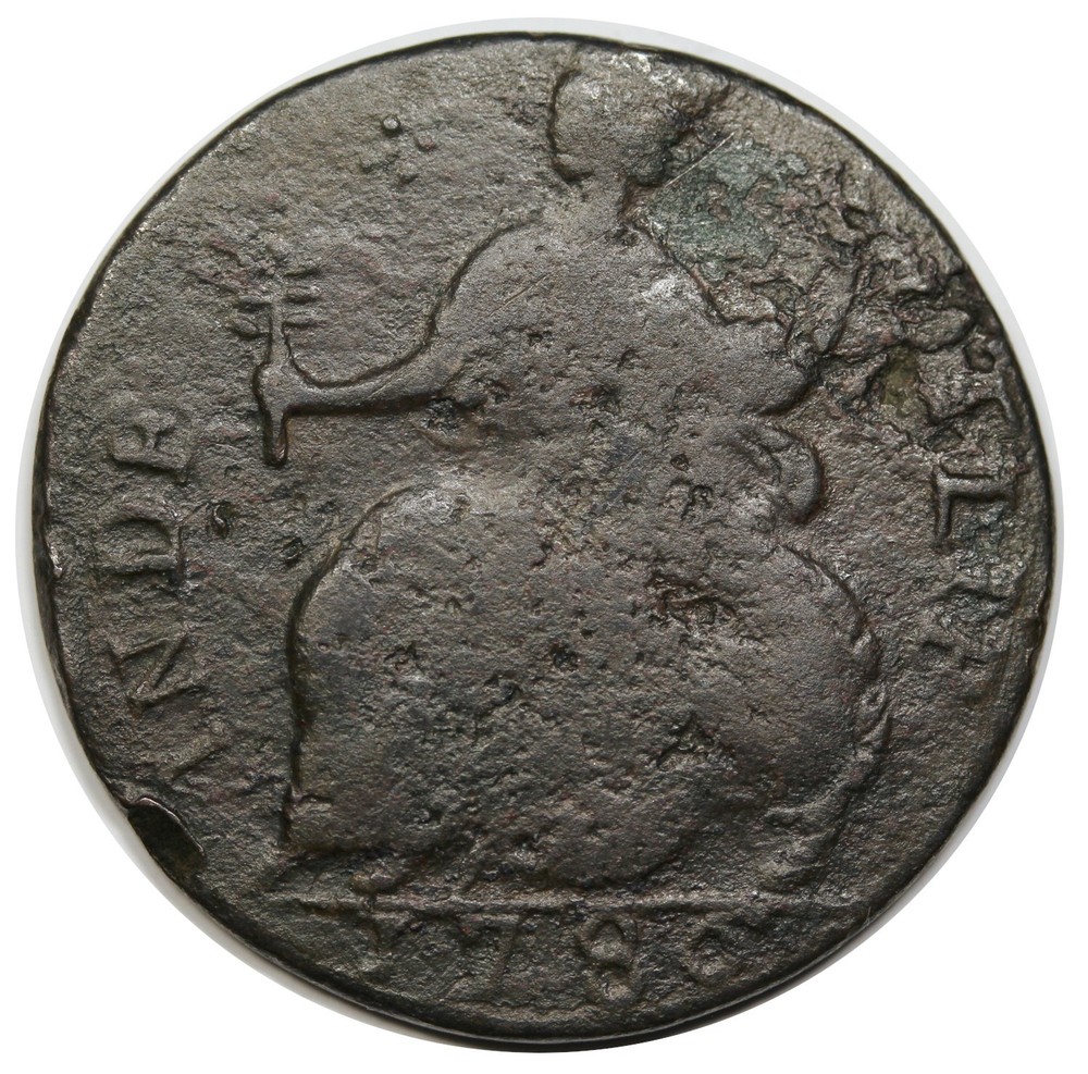 1786 Vermont Copper, Bust Left, RR-10, R4