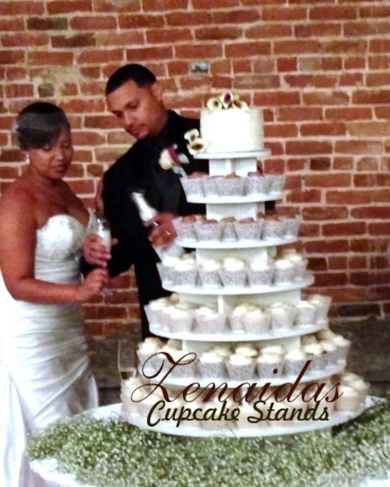 Cupcake Stand 7 Tier MDF Wood Cake Display Dessert Tower