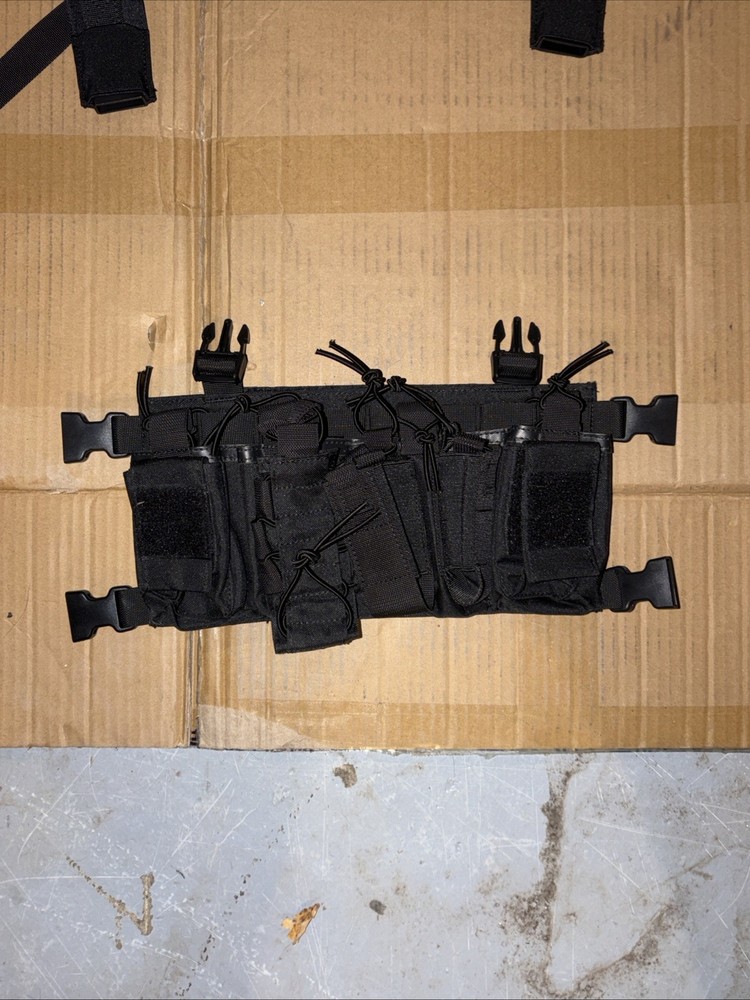 Unbranded Micro Chest Rig/ Plate Carrier Placard (Black)