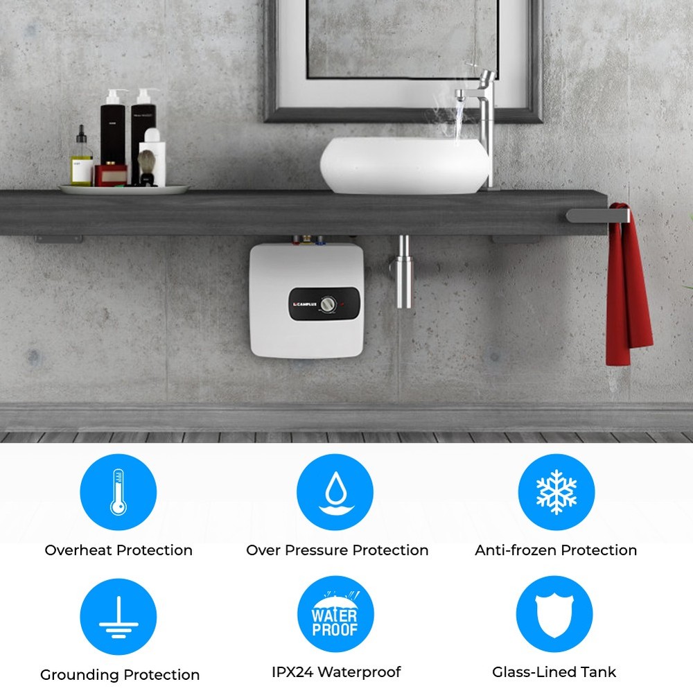 6.5 Gallon Point of Use Electric Water Heater 120V Under Sink for Cabin Kitchen