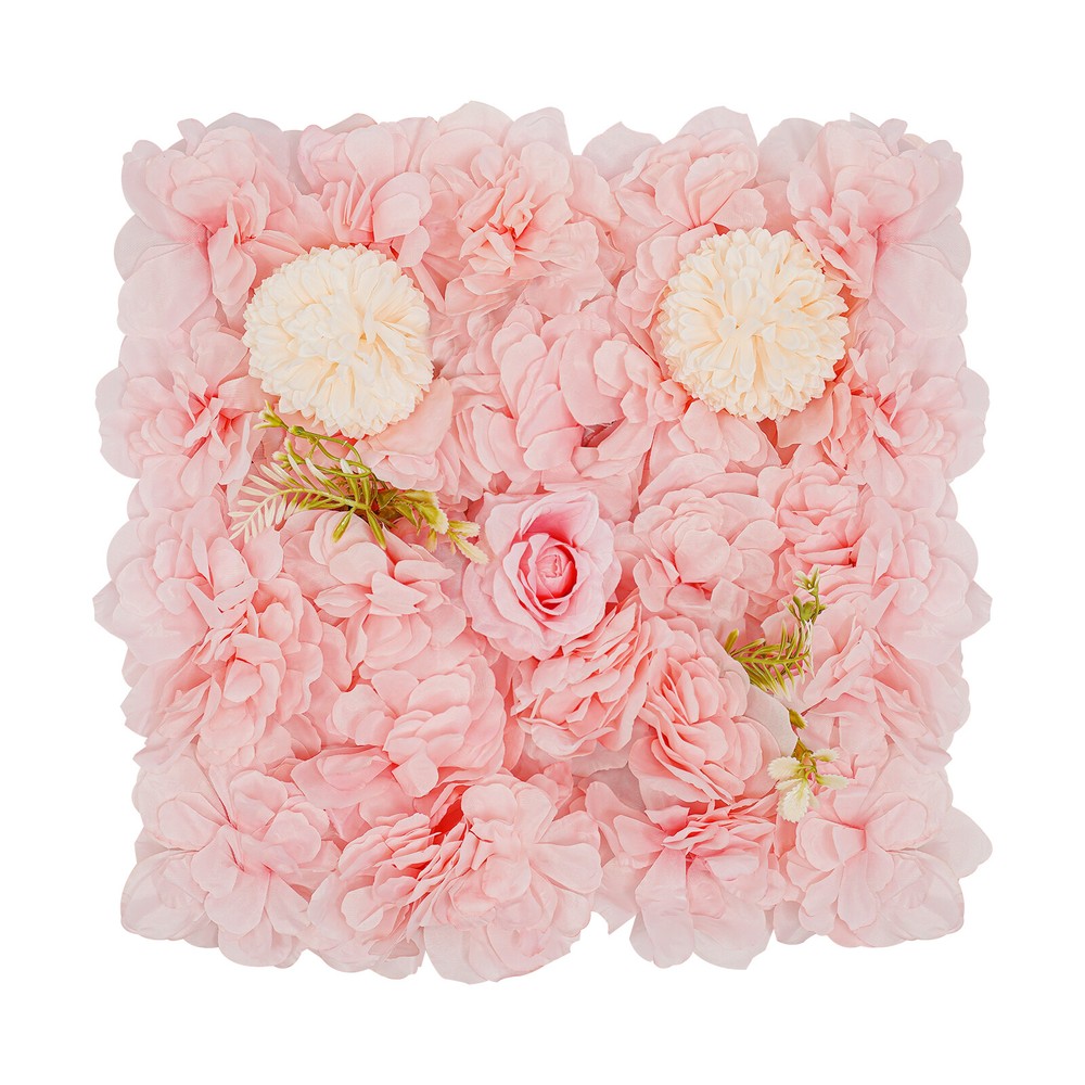 12pcs Artificial Flower Wall Background Silk Rose Mat For Wedding Backdrop Wall