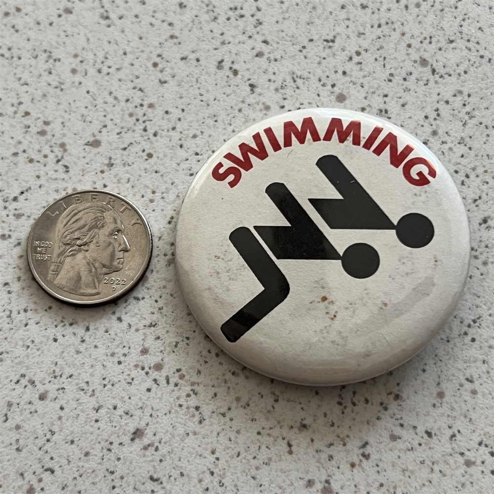 Swimming Olympics Logo Pinback Button #46573