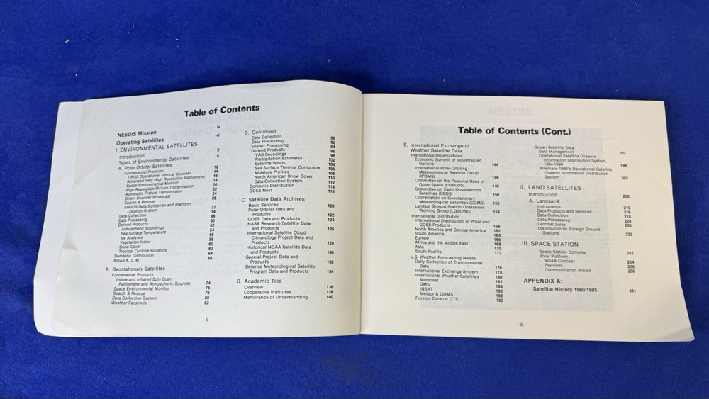 NOAA Satellite Programs Briefing March 1985 NESDIS Operations