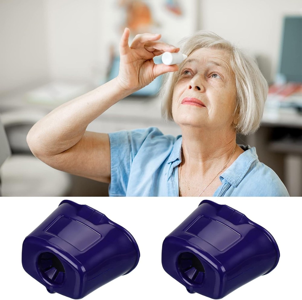 2 Pcs Eye Drop Guide Dispenser Portable Reusable Eye Dropper Tool for Elderly...