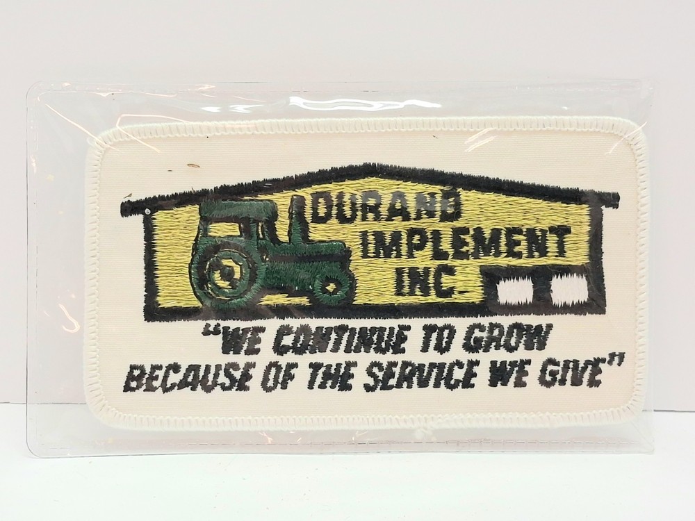 Vintage John Deere Patch Durand Implement Durand, WI Collectible Rare Patch Item