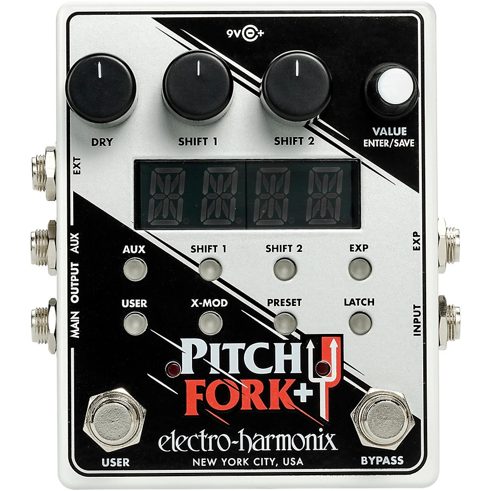 Electro-Harmonix Pitch Fork+ Polyphonic Pitch-Shifter Effects Pedal White