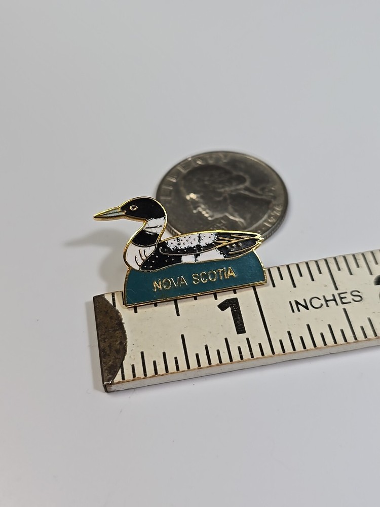 Nova Scotia Canada Souvenir Lapel Pin Common Loon Small Size