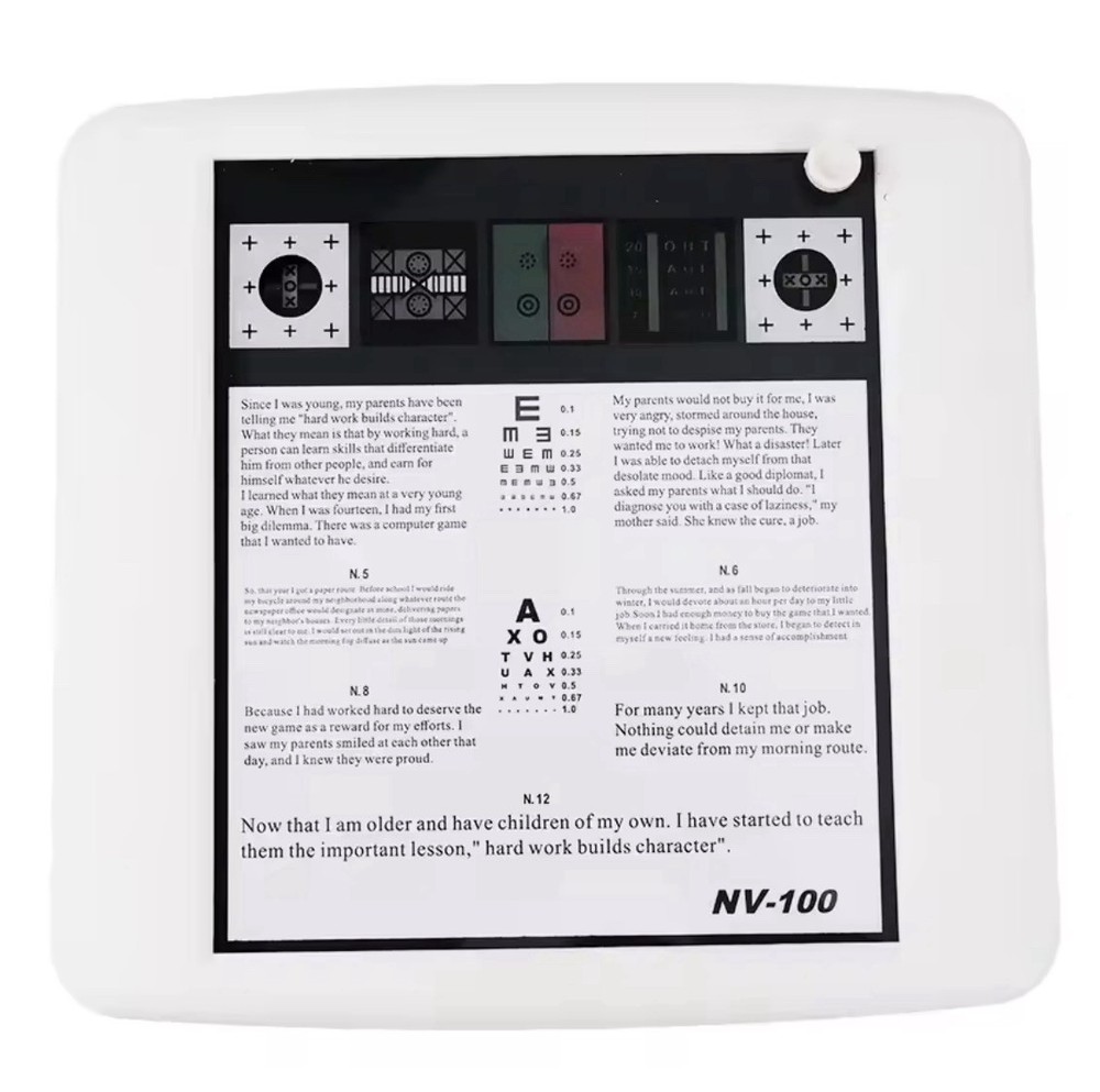 New Near Vision Tester Nv-100 Led Multi Function Visual Acuity Charts Binocular