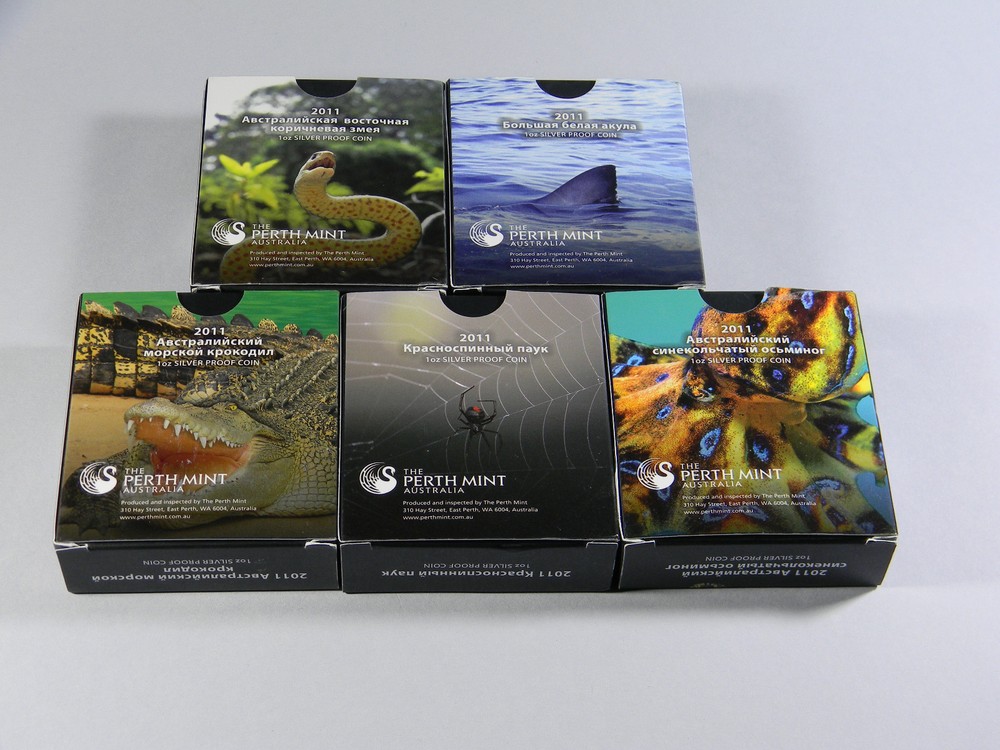 2011 Tuvalu Perth Mint Russia edition Deadly & Dangerous set only 2000