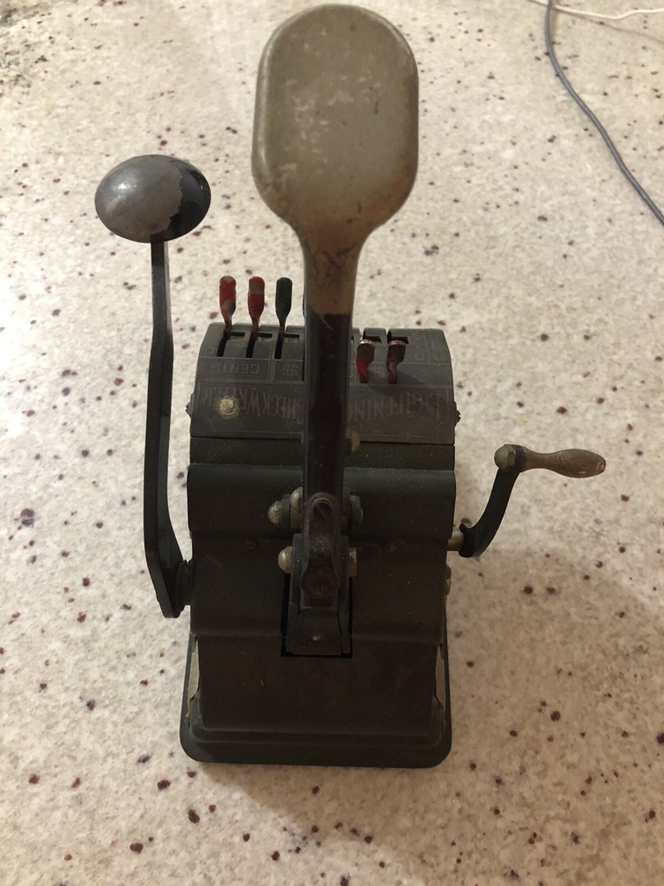 Vintage Lightning Check Writer. Still Will Print a Check